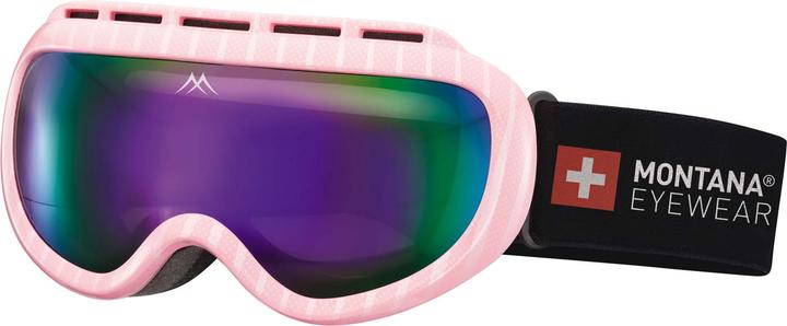 Produktbild Montana Skibrille Unisex UV 400, Cat 3 inkl. Tasche Shiny Pink, Lens: Blue/Pink revo