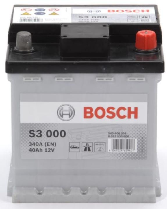 Actual product image Bosch Automotive Starter battery S3 000 12V 40Ah 340A (12 V, 40 Ah, 340 A)