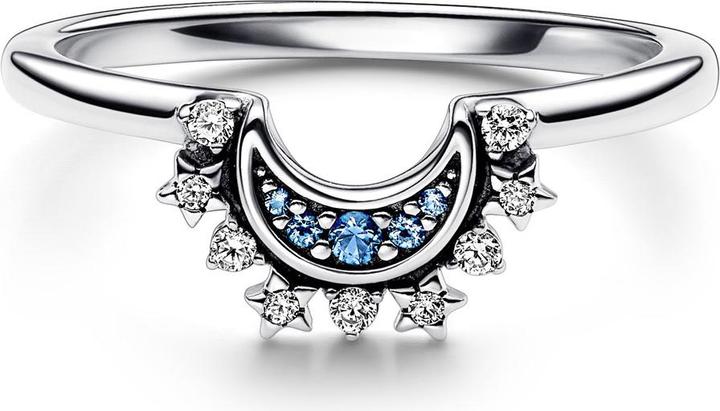 Produktbild Pandora Himmlisch Funkelnder Blauer Mondring (48, 925 Silber)