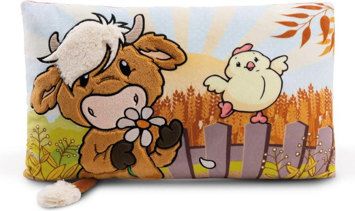 Actual product image NICI 61120 Cushion Highland cattle McMooray & chick Eggwina 43x25 (43 x 25 cm)