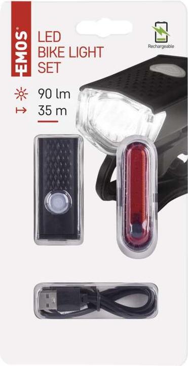 Image du produit Emos Lampes pour vélo (90 lm, 20 lm)