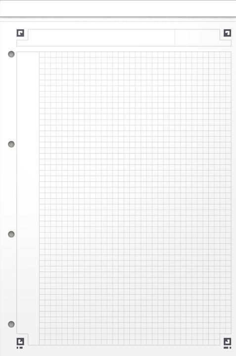 Actual product image Oxford International A4+ Card Cover Stapled Notepad 5mm Squares 160 Pages Grey SCRIBZEE Compatible (A4, Checked, Hardcover)