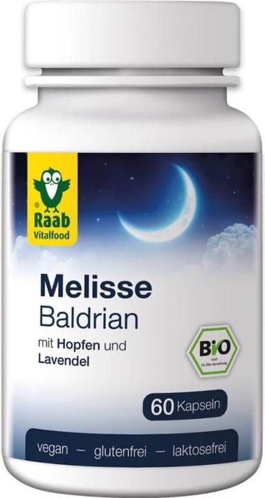 Raab Melisse Baldrian mit Hopfen und Lavendel Bio (60 Stück, Kapseln)