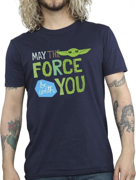 Immagine prodotto Star Wars The Mandalorian May The Force Be With You Maglietta Uomo (3XL)