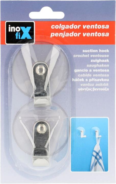Image du produit Inofix Crochet à ventouse Bill, argent, 2 pièces