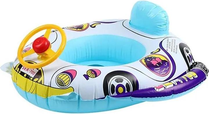 Splash & Fun Aufblasbarer Auto Baby-Schwimmring, Schwimmsitz 60x60cm