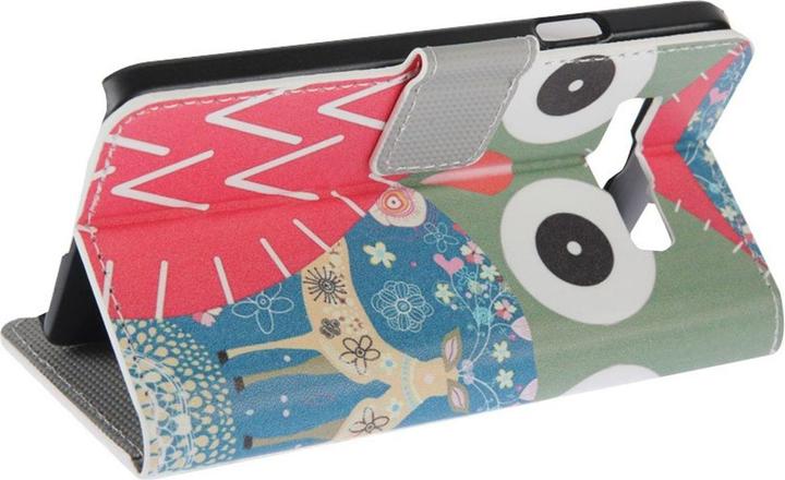 Produktbild König Design Schutzhülle Handytasche (Flip Quer) für Handy Samsung Galaxy A5 A500F Eule mit Reh (Samsung Galaxy J5 (2015))