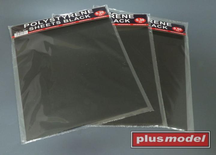 Actual product image Plus Model Polystyrene sheets black 0,3 big