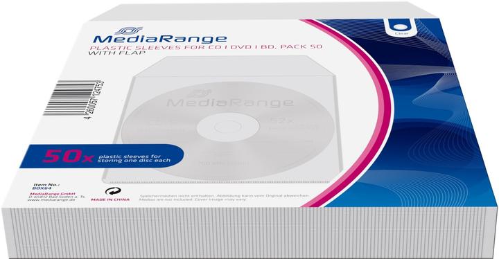 MediaRange CD/DVD transparent plastic sleeves