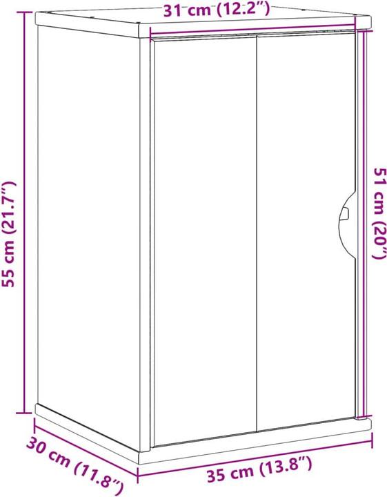 Actual product image VidaXL OTTA bathroom wall unit (35 x 30 x 55 cm)