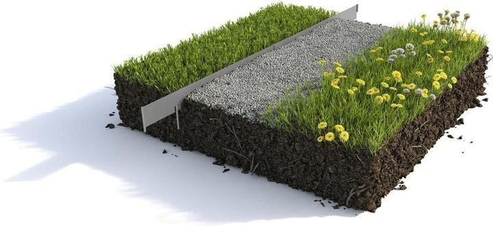 Actual product image Colibri Lawn edging anthracite, 100 x 10 cm x 1.5 mm, set of 10 (100 cm)
