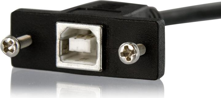 Produktbild StarTech 30 cm USB B auf B Kabel zur Slotbelch Montage – Buchse/Stecker (0.30 m, USB 2.0)