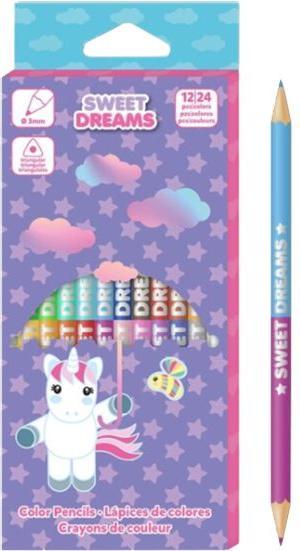 Actual product image Sombo Sweet Dreams crayons double sided (Multicoloured, 12 x)