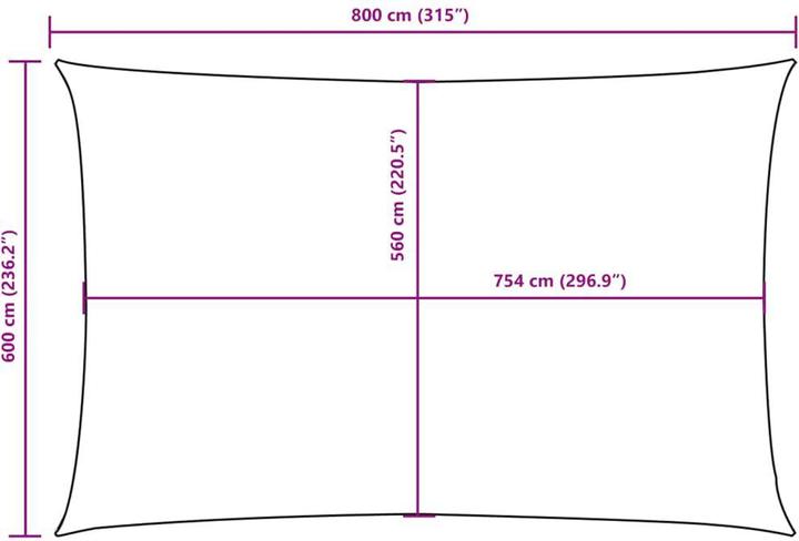 Actual product image VidaXL Nezhatok (600 x 800 cm)