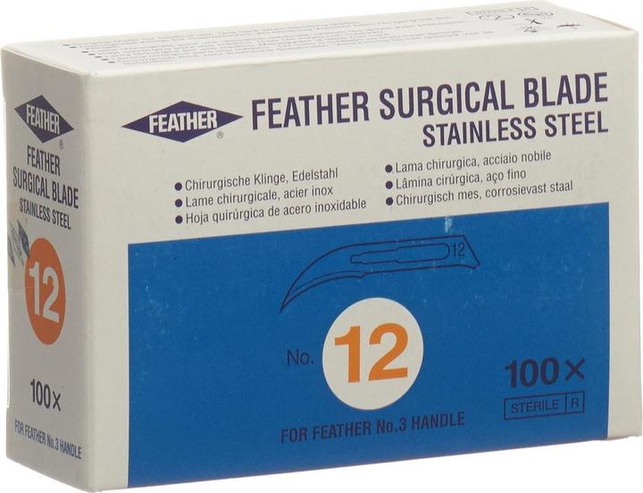 Produktbild Feather Skalpellklingen steril Nummer 12, 100 Stück