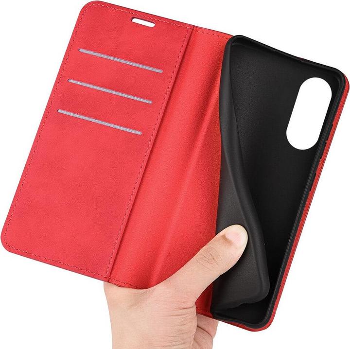 Produktbild Cover-Discount OPPO A58 5G / A78 5G - Stand Flip Case Hülle rot (Oppo A78 5G)