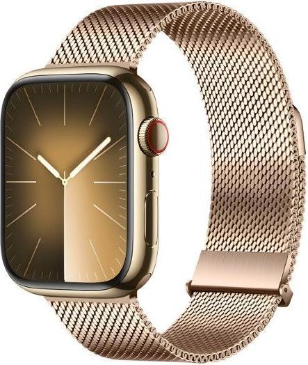 Actual product image Dux Ducis Milanese Pro Bracelet Apple Watch 42/44/45/49MM - Gold (42 mm, 45 mm, 49 mm, 44 mm, Stainless steel)