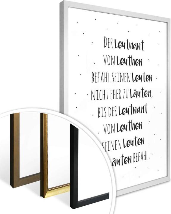 Immagine prodotto Trenddeko Scioglilingua - Il tenente von Leuthen (50 x 60 cm)