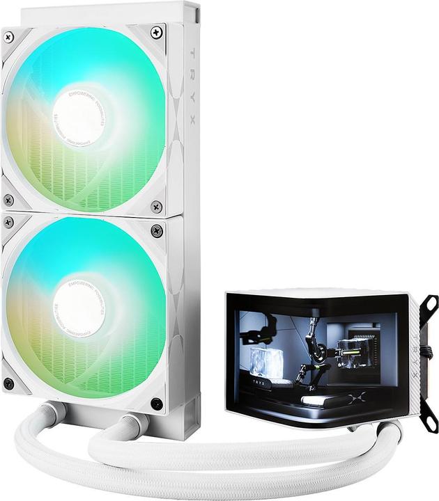 Actual product image TRYX PANORAMA complete water cooling system, ARGB - 240 mm, white