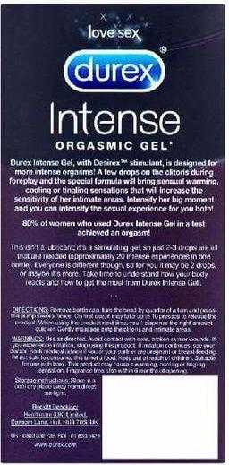 Actual product image Durex Intense Orgasmic (10 ml)