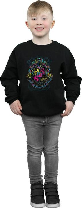 Actual product image Boys Neon Hogwarts Crest Sweatshirt (140, 146)