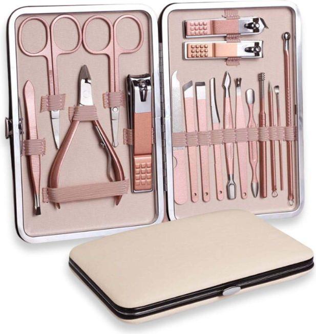 Immagine prodotto Hermex Set per manicure e pedicure Forbici per unghie Taglia unghie Punti neri