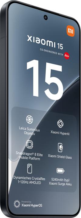 Immagine prodotto Xiaomi 15 (512 GB, Nero, 6.36", Doppia SIM, 50 Mpx, 5G)