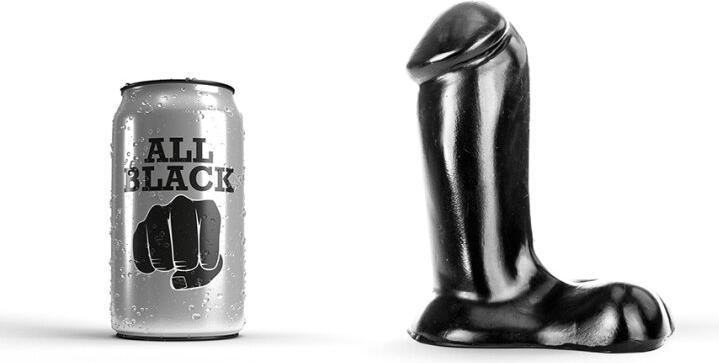 Immagine prodotto All Black Dildo Nero Realistico 14 cm