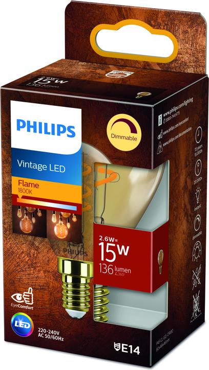 Produktbild Philips LED Vintage (E14, 3.50 W, 136 lm, 1 x, F)