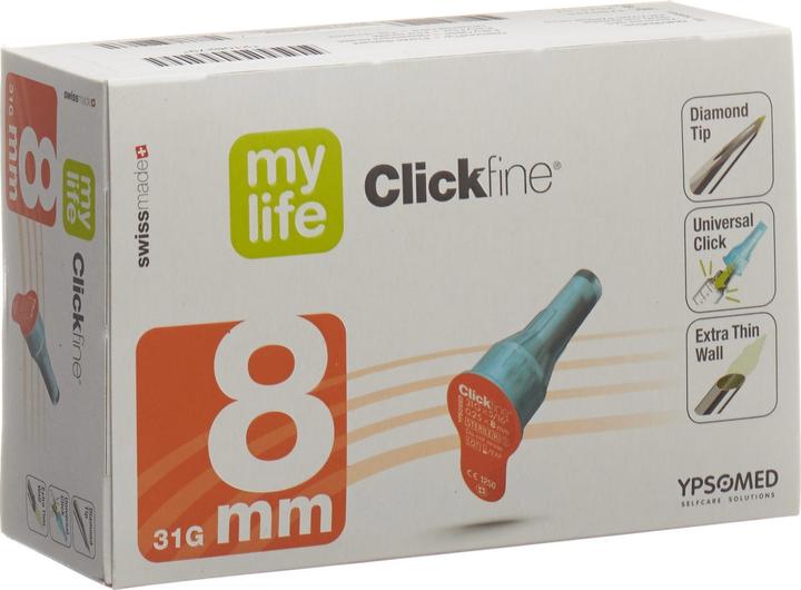 Image du produit Mylife Aiguilles de stylo Clickfine 8mm 31G (Aiguilles de stylo + aiguilles jetables)