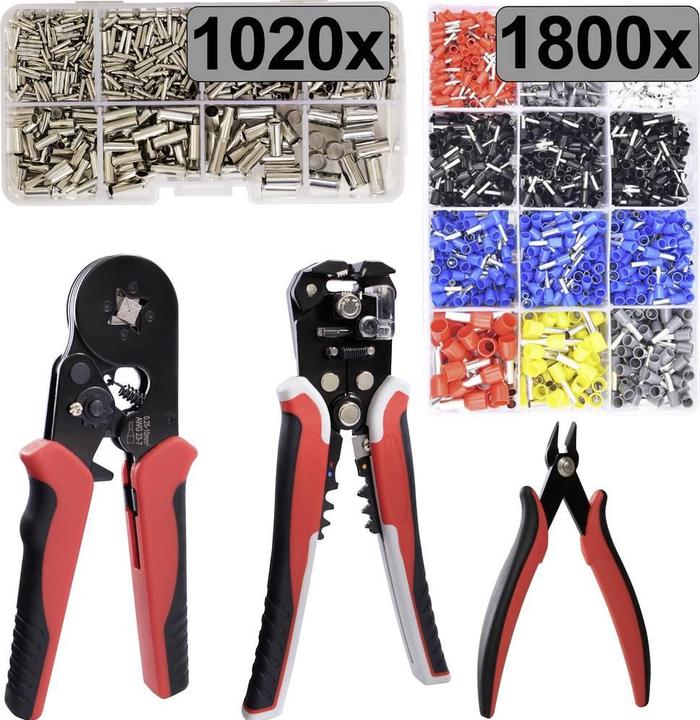 Immagine prodotto Tru Components Set di cablaggio3 Ghiere per i fili Tubi termorestringenti Pinze