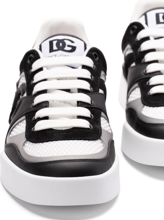 Produktbild Dolce & Gabbana portofino strobel light sneakers in leather and fabric color black and white (43)