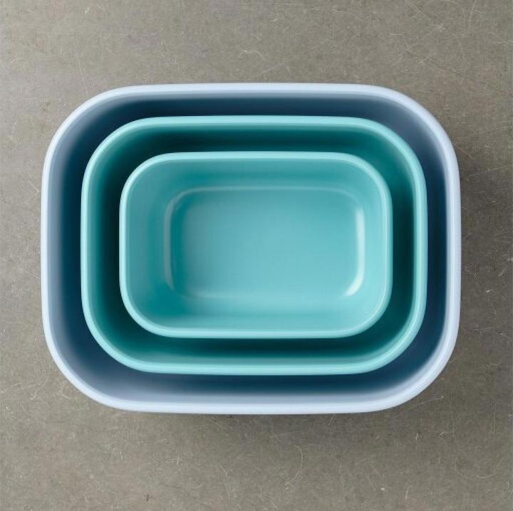 Produktbild Rosti Mepal Mepal - Cirqula Low Rect Bowl Set​ - Nordic White (14598) (3.50 l)