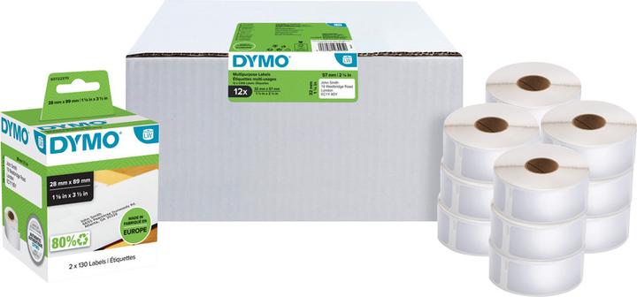 Image du produit Dymo S0929120 étiquettes carrées à usages multiples