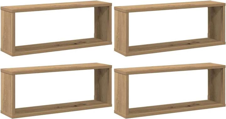 Produktbild VidaXL Wandregal Hängeregal Regalwürfel Cube Lounge CD Regal 4Stk. Artisan-Eiche (60 x 15 x 23 cm)