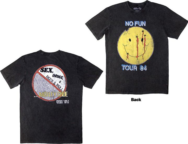 Motley Crue No Fun Tour 84 Stone Wash