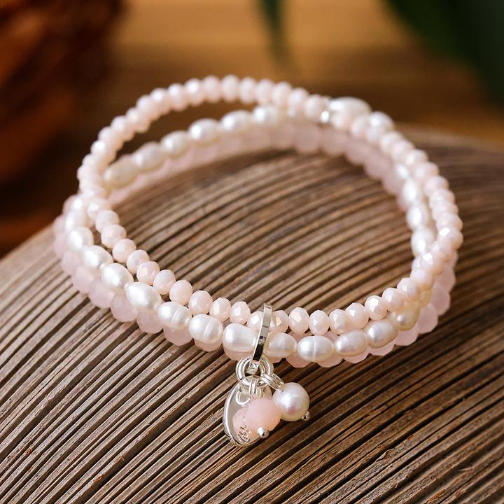Produktbild Andreani Armband aus echten Süsswasserperlen mit Glas (8 cm, Glas)