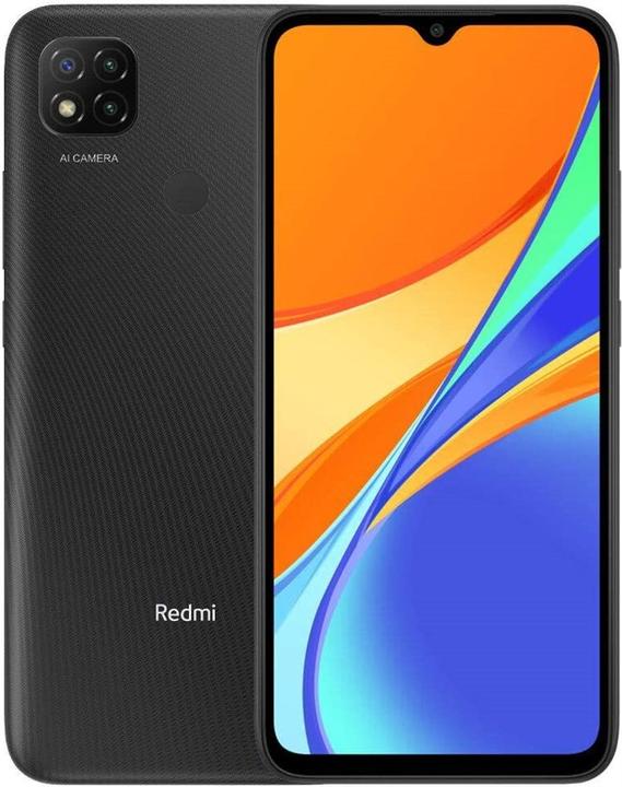 Actual product image Xiaomi Redmi 9C (128 GB, Midnight Gray, 6.53", Hybrid Dual SIM, 13 Mpx, 4G)