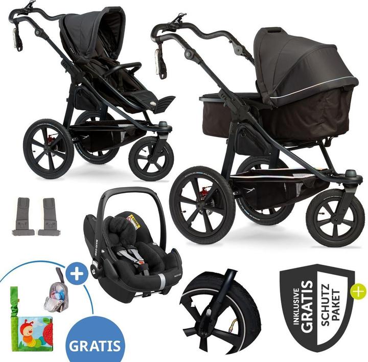 Actual product image TFK Kinderwagen 3 in 1 3in1 Kombi-Kinderwagen-Set Pro mit Luftreifen
