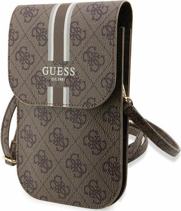 Immagine prodotto Guess Borsa telefonica con strisce stampate in PU 4G - marrone