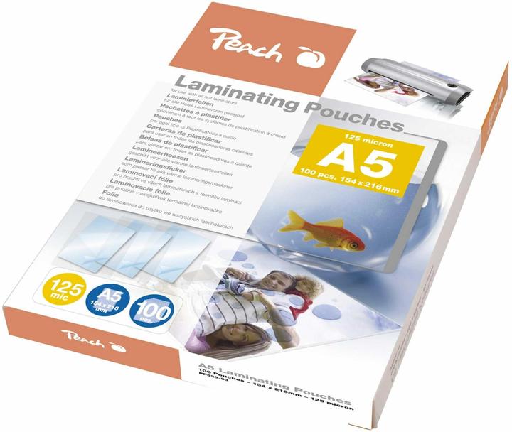 Produktbild Peach Laminierfolie A5 (A5, 100 Stück, 125 µm)