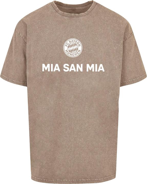 Actual product image FC Bayern München Mia San Mia Logo Acid Washed Heavy Oversize Tee - 116665 (XS)
