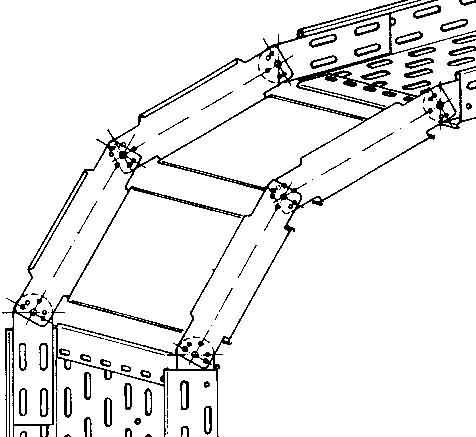 Actual product image Niedax NIE RGS 60.600 Arch adjustable vertical 60x600mm bandverz. (60 cm)