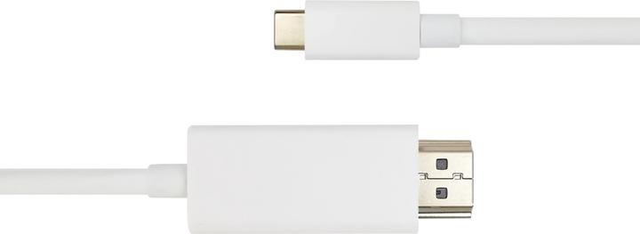 Image du produit Deltaco Câble USB-C - HDMI 4K UHD, connecteurs plaqués or, 3m, blanc (3 m, HDMI)