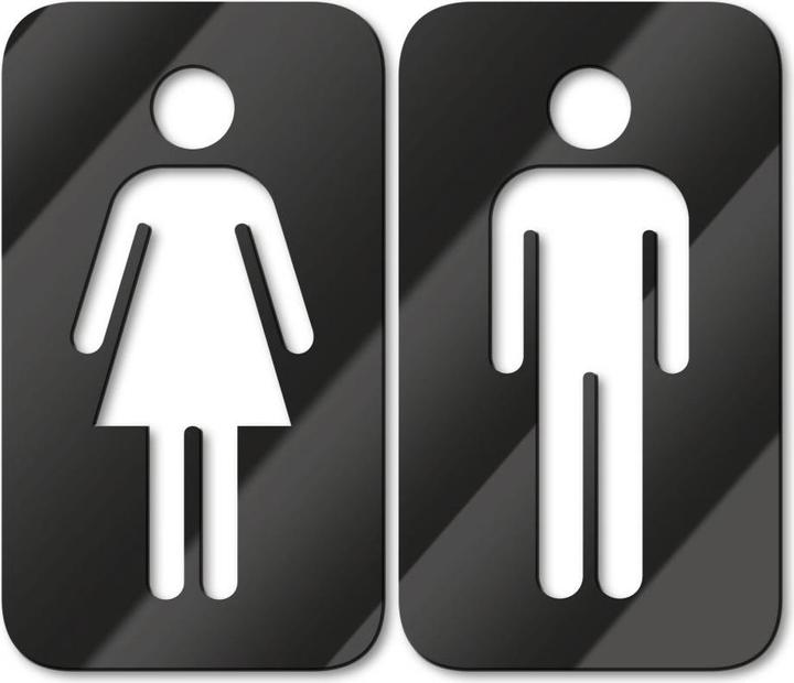 Actual product image Trenddeko Toilet sign 01 (10 x 6 cm)