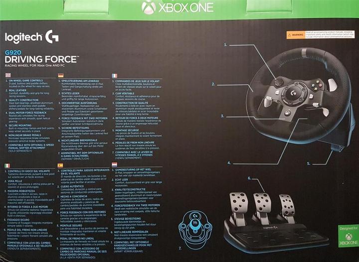 Actual product image Logitech G G920 Driving Force (Xbox, PC) (PC, Xbox One X, Xbox Series X, Xbox One S, Xbox Series S)