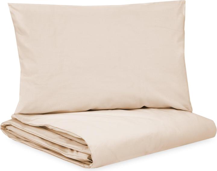 Actual product image Julius Zöllner Bed linen plain taupe, 100/135+40/60