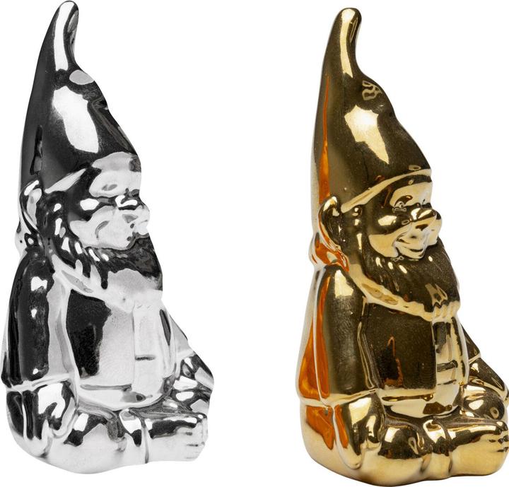Image du produit Kare Design Salz und Pfefferstreuer Zwerg Silber/Gold (2/Set) (Sel)