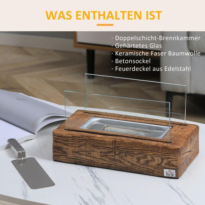 Produktbild Swisshandel24 Ethanol-Kamin, 0,15L Brenndauer 45 Min, Tischkamin (33 x 16 x 18 cm)