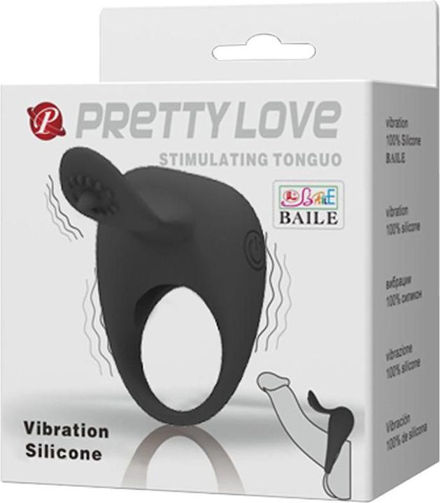 Actual product image Pretty Love Stimulierende Zunge Vibrierender Penisring (4 cm)
